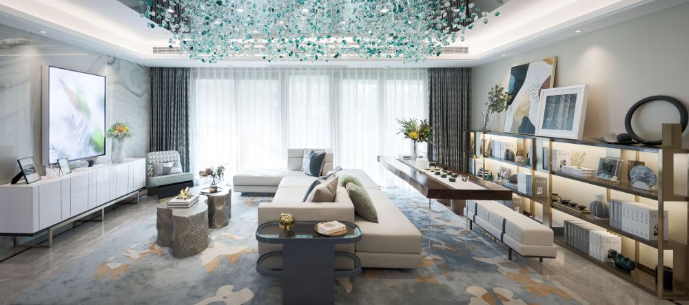 佛山市高明鈞明城輕奢風格四居室裝修案例