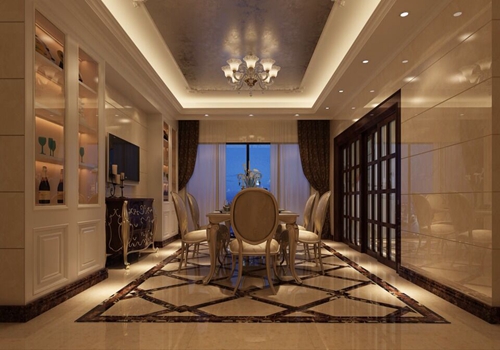 佛山市翡翠西江新中式風格四居室裝修案例