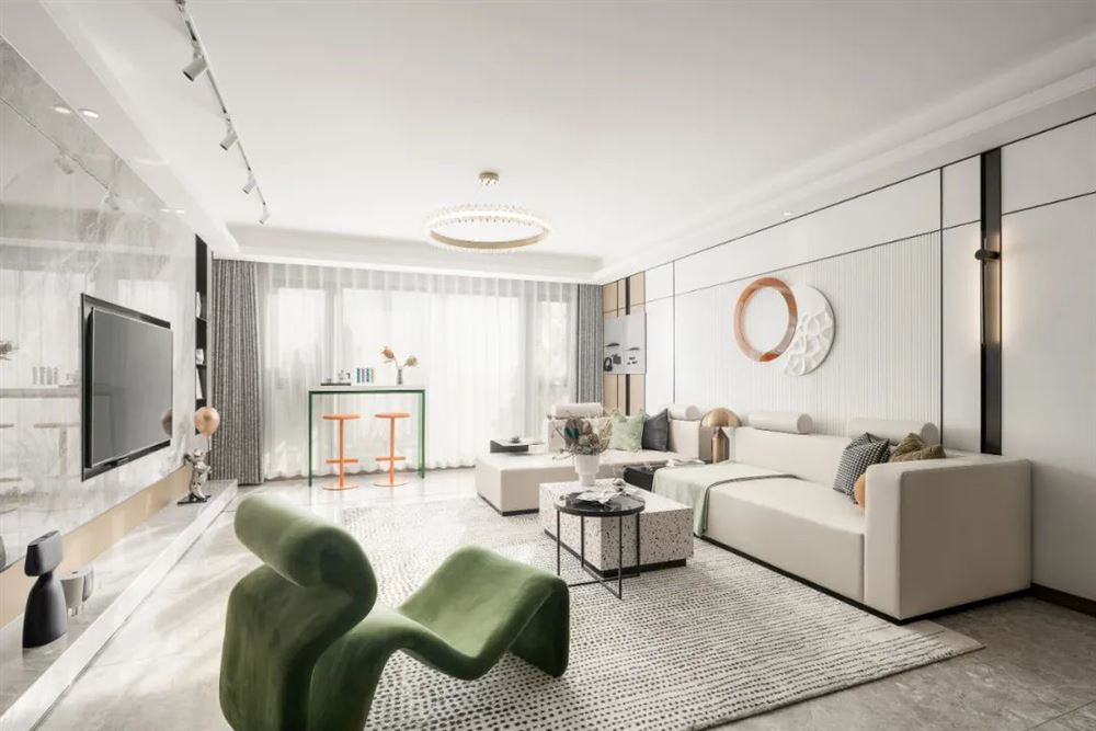 佛山市萬科金域水岸現代簡約風格三居室裝修案例