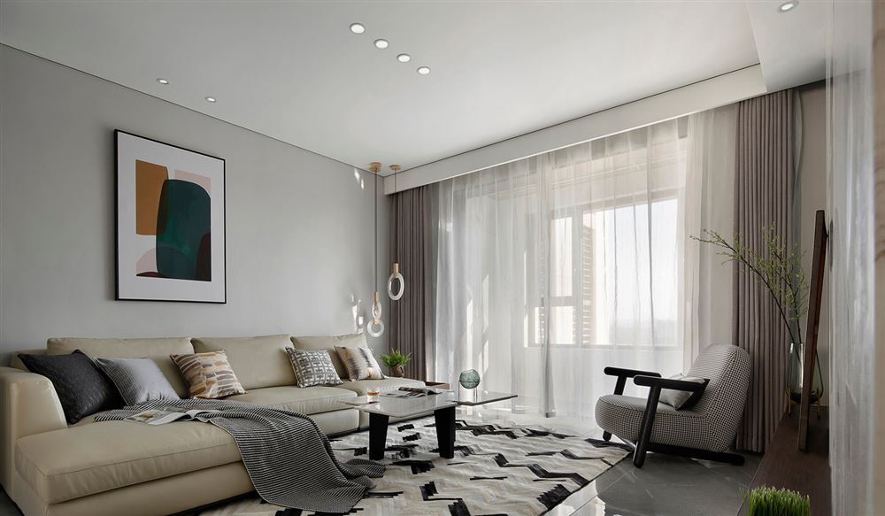 昭通市福都大廈現(xiàn)代簡約風(fēng)格四居室裝修案例