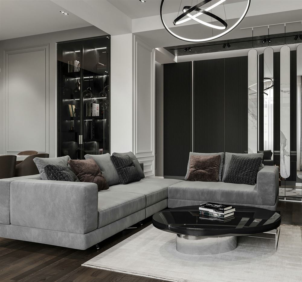 陽江市保利中央公園現代簡約風格三居室裝修案例