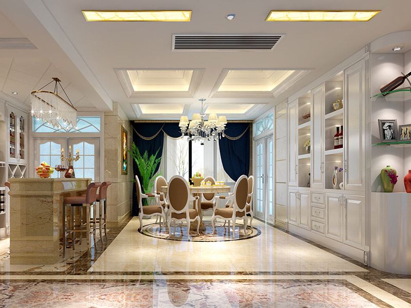 佛山市海倫堡菁華府歐式風(fēng)格四居室裝修案例