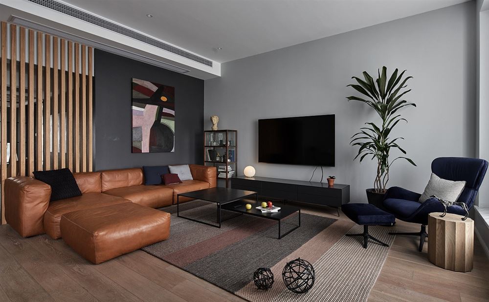 佛山市鵬瑞皓玥灣現代風格三居室裝修案例