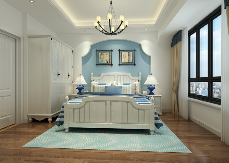 日照市浮來(lái)春公館現(xiàn)代風(fēng)格三居室裝修案例