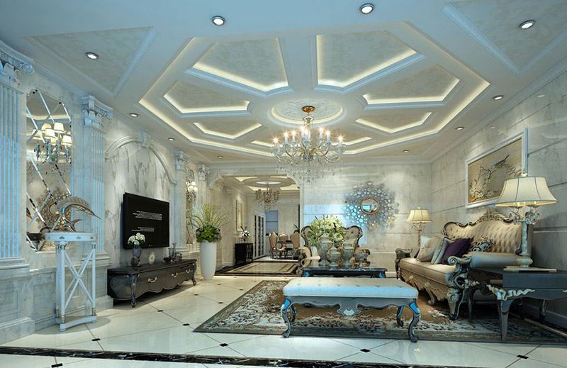 佛山市龍光&middot;天瀛歐式風(fēng)格五居室裝修案例