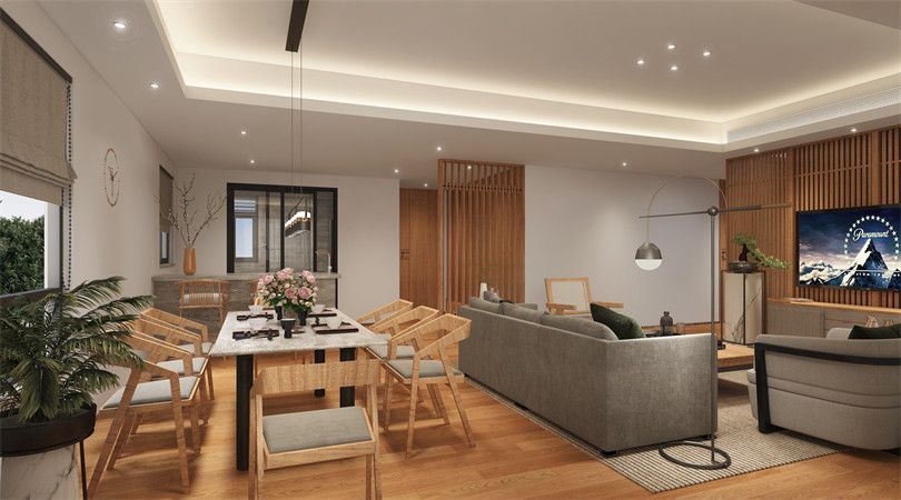 廣州市珠江金茂府現代簡約風格四居室裝修案例