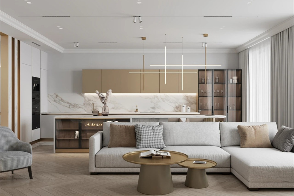 連云港市美麟常青藤輕奢風格三居室裝修案例